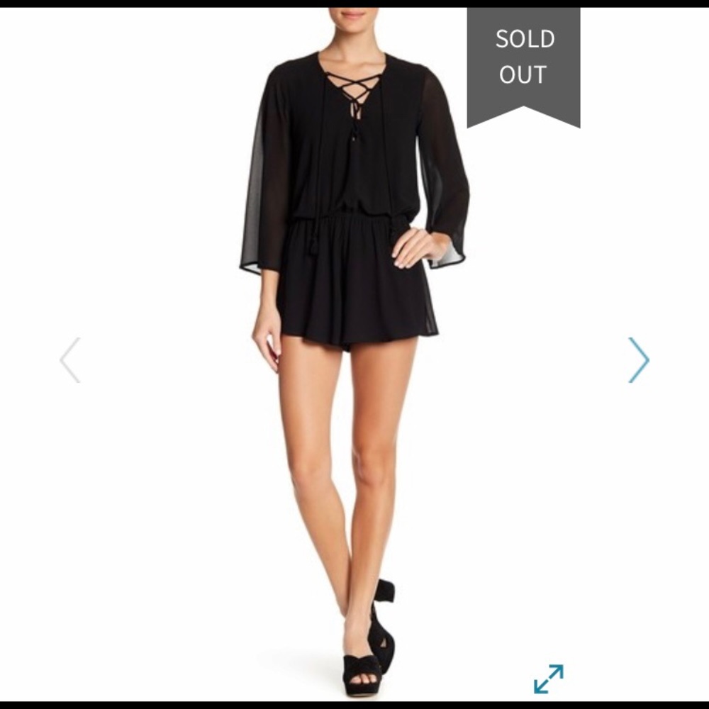 Show Me Your Mumu Black Tillie Lace Up Romper